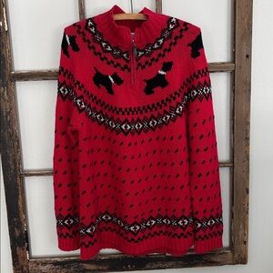 Vintage Coldwater Creek Yorkie dog sweater